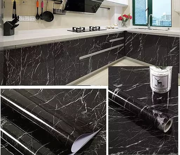Self-Adhesive Kitchen Marble Sheet Waterproof Heat Resistant Wall 40 x 200cm
