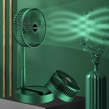 Folding Telescopic Floor Fan Summer Silent Desktop Direct Electric Fan For Office Bedroom School (random Color )